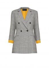 Houndstooth Double Breasted Blazer at Bcbg